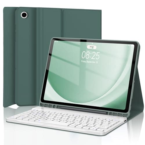 Keyboard Case for Samsung Galaxy Tab A9 Plus 5G 11 Inch 2023(SM-X210/X216/X218) - Detachable Wireless Bluetooth Keyboard - Folio Smart Cover with S Pen Holder for Galaxy Tab A9+ 11" (Green)