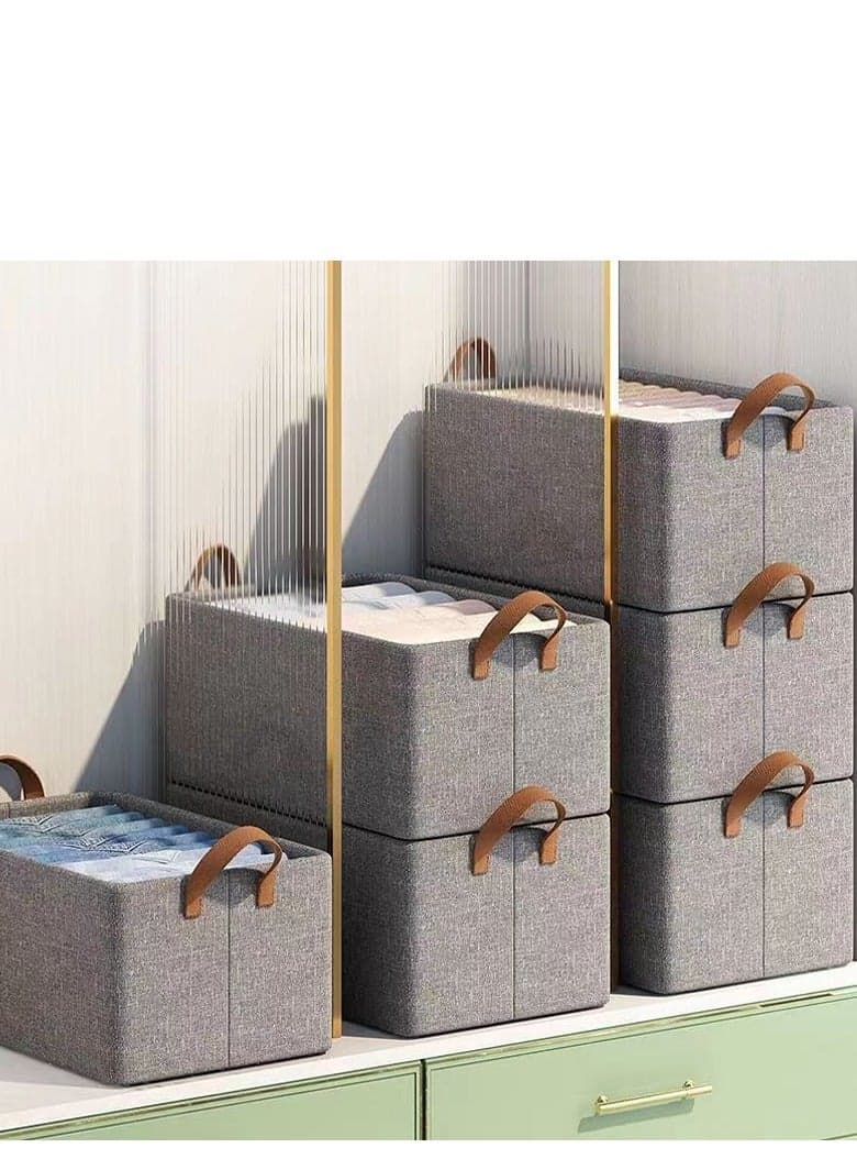 6 Pcs Wardrobe Clothes Organizer,Multifunctional Foldable Storage Box,Moisture and Mold Prevention,for Storing Shirts, T Shirts, Socks, Underwear, Documents