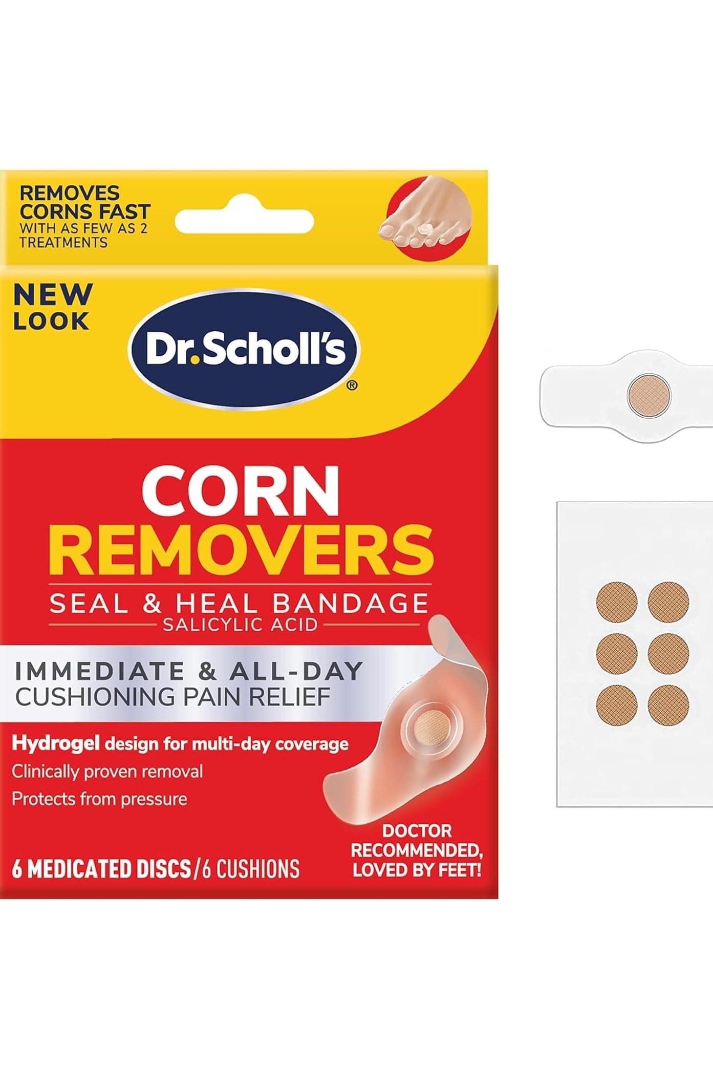 One Step Corn Removers, 6 Medicated Bandages