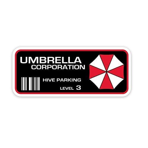 Vool Resident Evil Umbrella Corp Parking Decal Vinyl Decal Bumper Sticker 2x 5