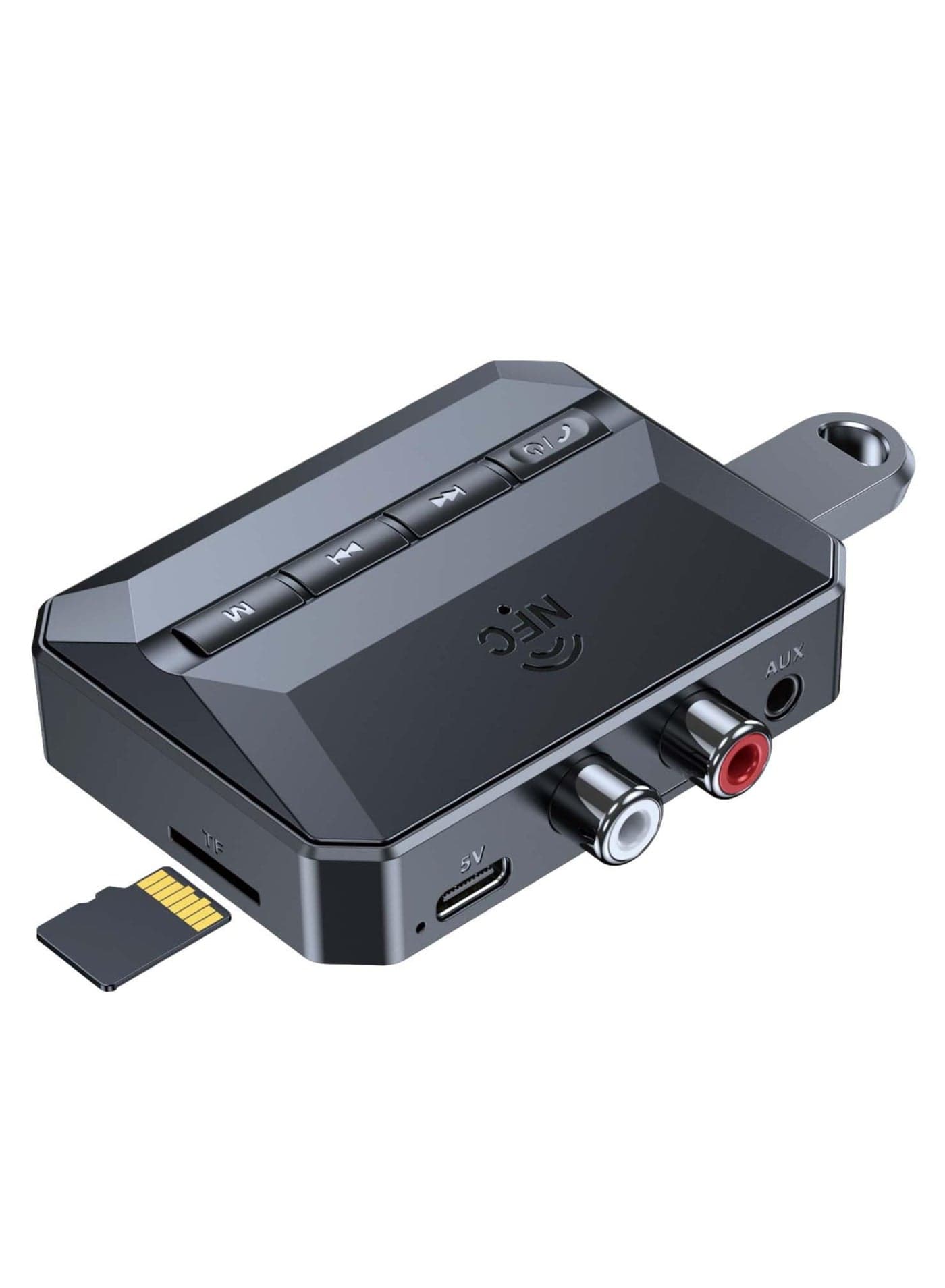 Bluetooth Receiver Bluetooth 5.3 Adapter with 3.5mm to RCA (NFC-Enabled) Bluetooth AUX Adapter for Car Wireless Audio Receiver for Home Stereo/Speaker/Music/Hands-Free Calls