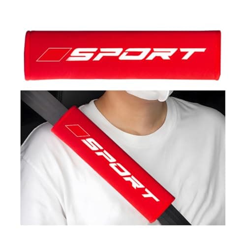 Mandark Car Seat Belt Pad Vehicle Seatbelt Shoulder Strap Cover for More Comfortable Driving Auto Interior Safety Belt Protection Cushion Accessories Universal for SUV Truck RV Red