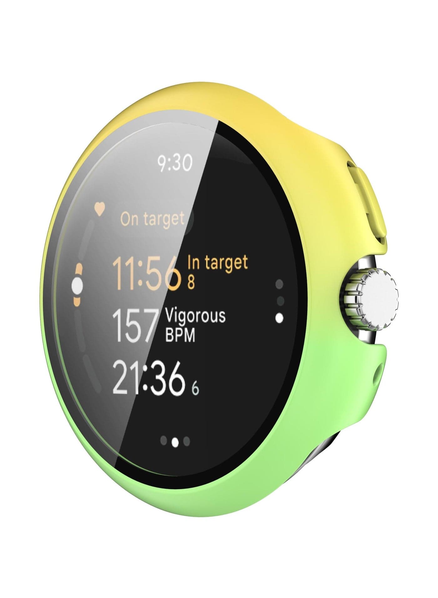 Vault Designed for Google Pixel Watch 3 (45mm) Case Cover (2024) - Yellow Green