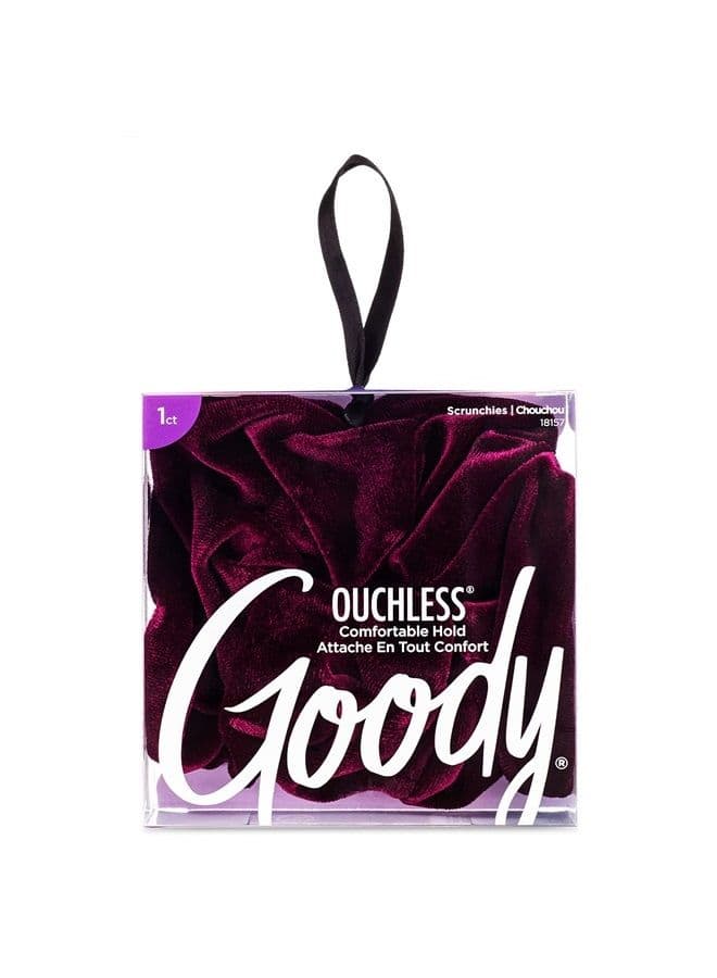 Goody Holiday Ball XL Scrunchies - 1 Count - Ouchless Comfortable Hold Hair Accessories for Men, Women, Boys and Girls to Style With Ease and Keep Your Hair Secured - For All Hair Types
