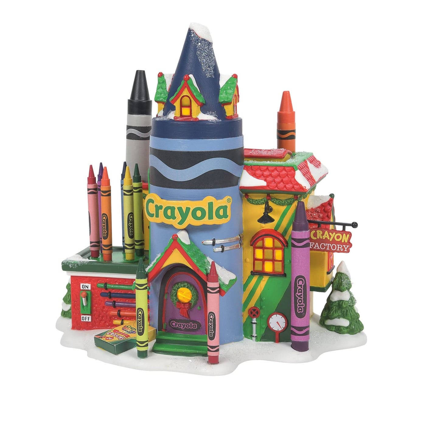 Department 56 North Pole Crayola Village Crayon Factory Animated Lit Building 1024 Inch Multicolor