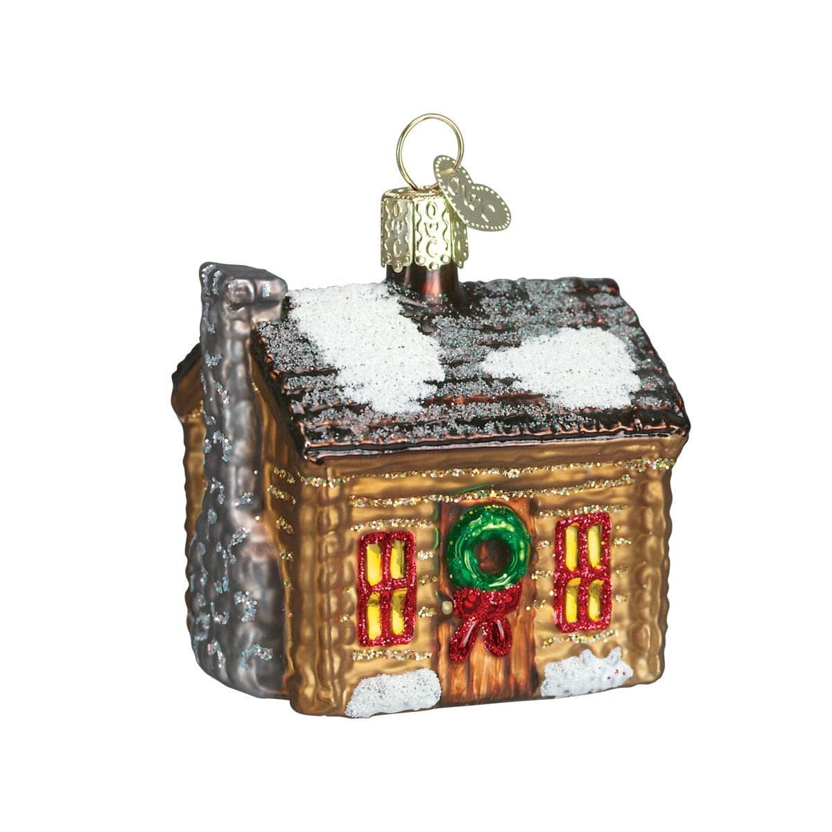 Old World Christmas Home Gifts Glass Blown Ornaments for Christmas Tree Log Cabin