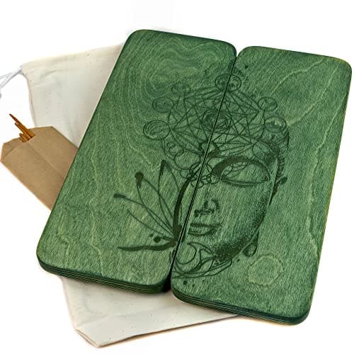 Sadhu Board with Galvanic Dynamic Nails for Yoga Practice Handmade Wooden Board with Nails for Standing on Feet Relaxation Board for Acupuncture Massage Yoga Gift nails 031 inch 8mm