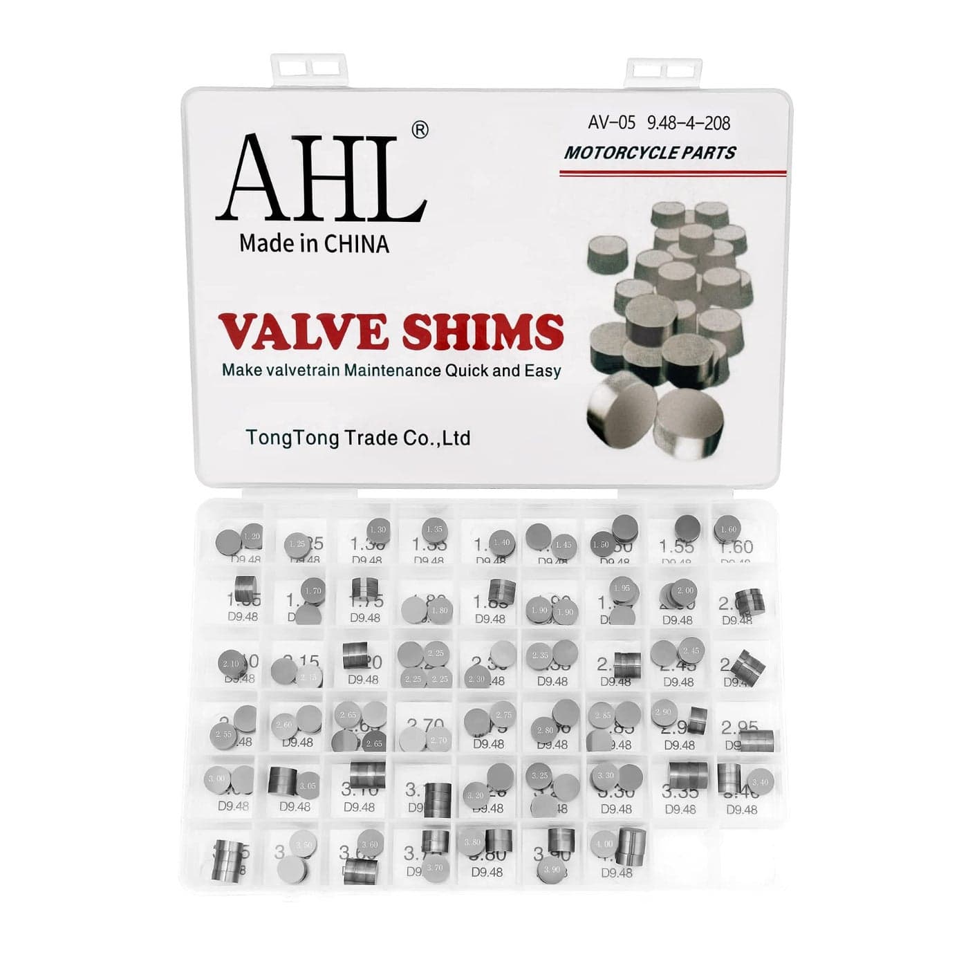 AHL 948mm OD 120mm400mm Thick Adjustable Valve Shim Kit for Honda TRX450ER Electric Start 20062009 208pcs