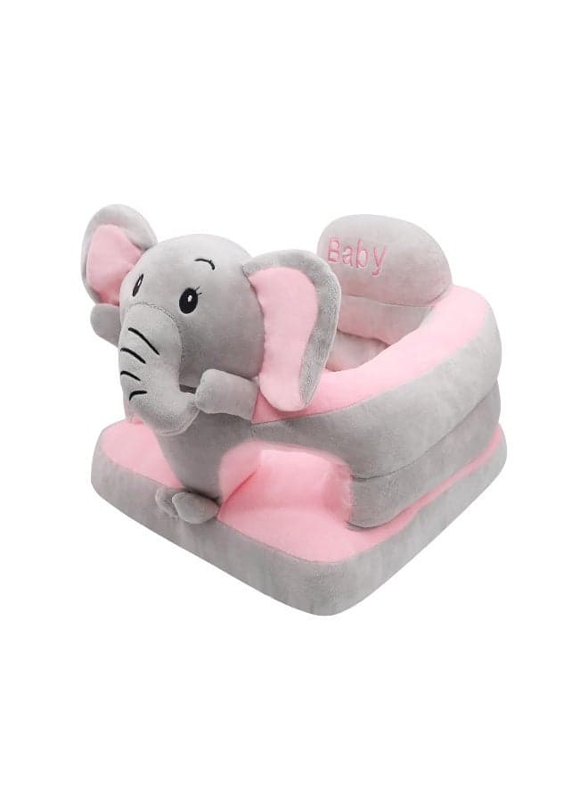 vocheer Sit Me Up Floor Seat for Baby Chair for Sitting Up Support Seat Sofa Plush Animal Shaped Baby Learning to Sit Chair for 3-24 Months Girls and Boys, PP Cotton Full Filling,Elephant