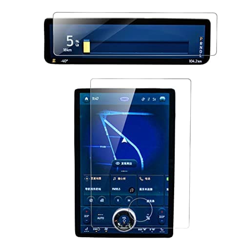 Carwiner 2PCS Screen Protector Compatible with 2021-2026 Mustang Mach-E, 15.5 Inch Navigation + 10.2 Inch Dashboard Set, Center Control Tempered Glass Accessories