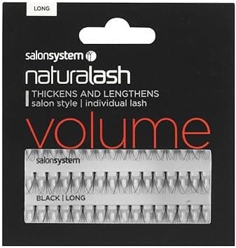 Salon System Salon System Natural Appearance Long Black Individual Lashes