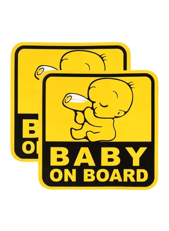2-Piece Baby On Board Car Sticker