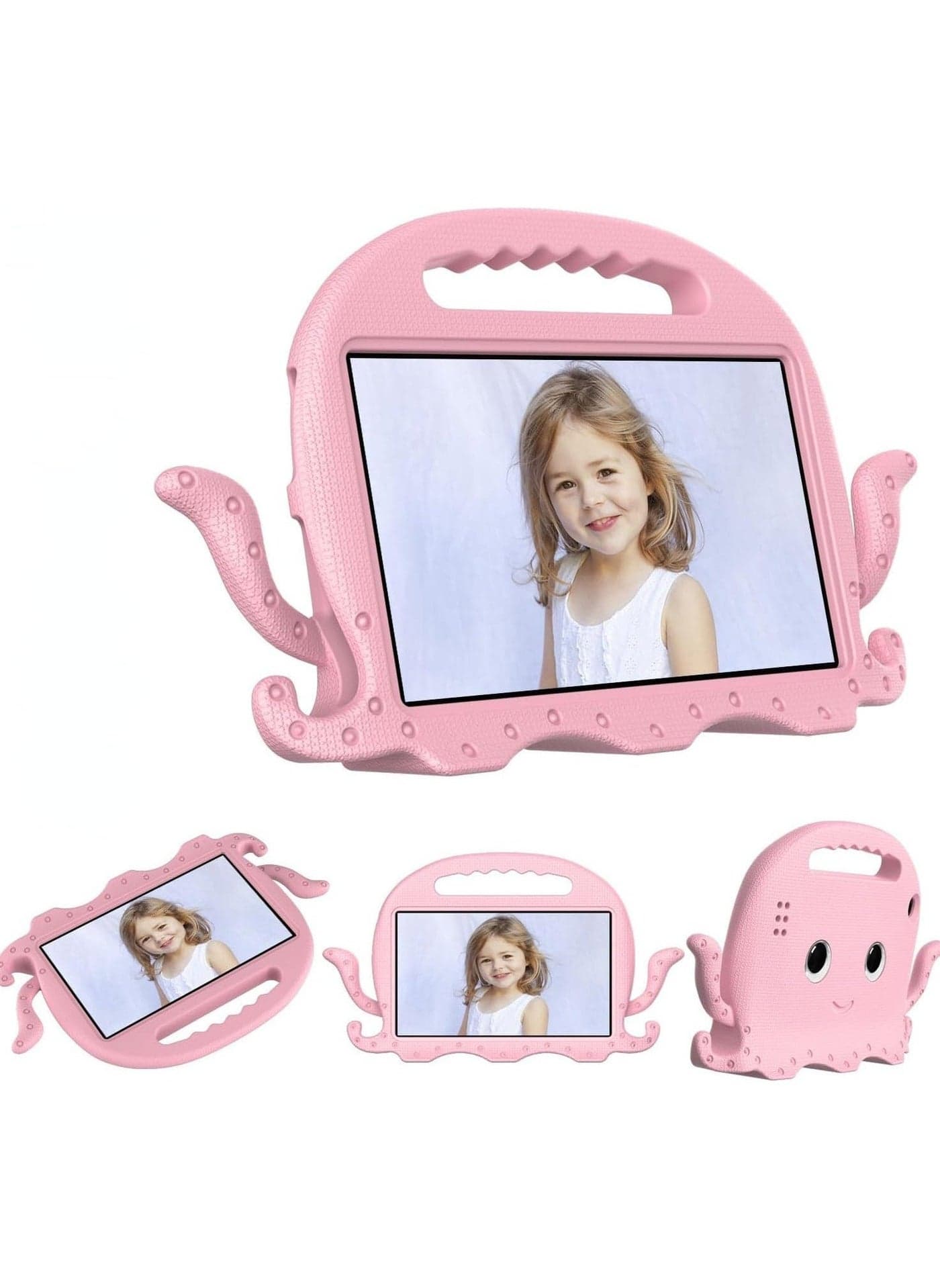 Kids Case Compatible with Lenovo Tab M9 Case 9.0 Inch 2023 with Handle Bumper Protective Kid-Proof Stand Tablet Cover Eva Shockproof Lightweight Dropproof (Pink)