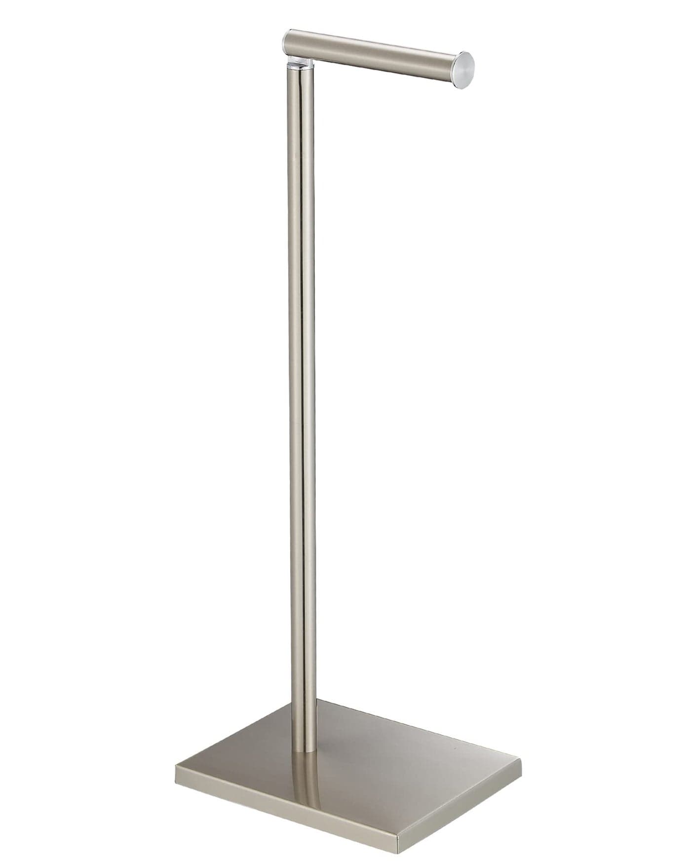 Toilet Paper Holder Stand, Free Standing Toilet Paper Roll Holder with Reserve for Bathroom, Stainless Steel DECLUTTR