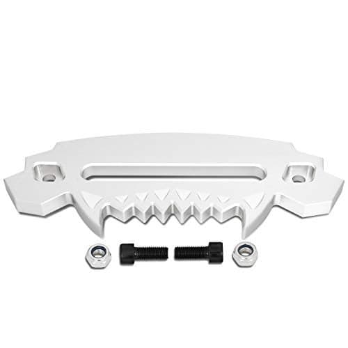 DNA Motoring HITCH-ALU-003-SL 10" Aluminum Hawse Fairlead for Synthetic Winch Rope Lead Guide,Silver