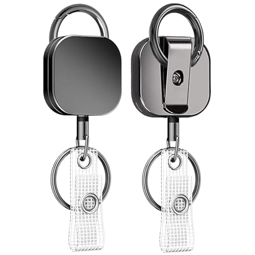 2 Pcs Id Card Pulley, Id Card Holder, Black Id Pulley Office Car Suitable Office Work Conferences Security Events Exhibitions Shows Staff Identification