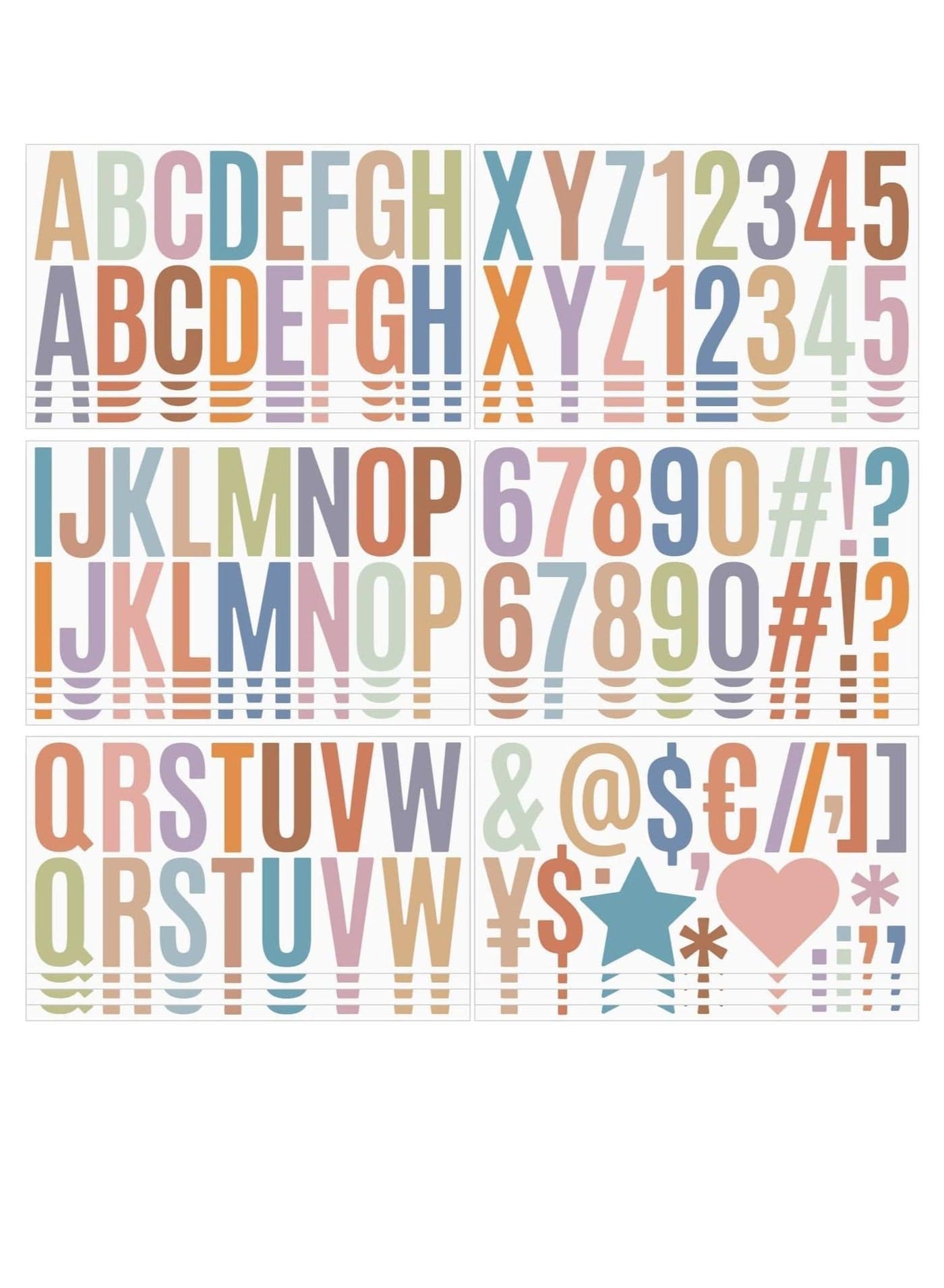 400-Piece Self-Adhesive Vinyl Letters Stickers Large Mail Box Alphabet 24 Sheets Stick Upper Case for Mailbox Homecoming Mum Kids School Project Morandi 2.5"