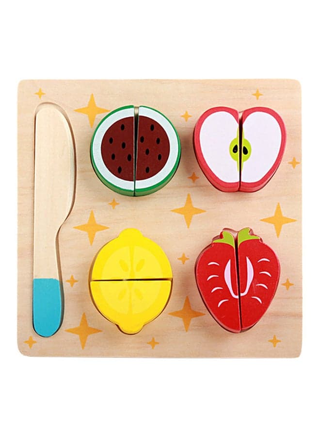Fruit Cutting for Ages 4-6 Years Old,Educational Puzzle with Removable Bright Colors for Early Learning,Wooden Play Food, Pretend Vegetables Gift for Toddlers