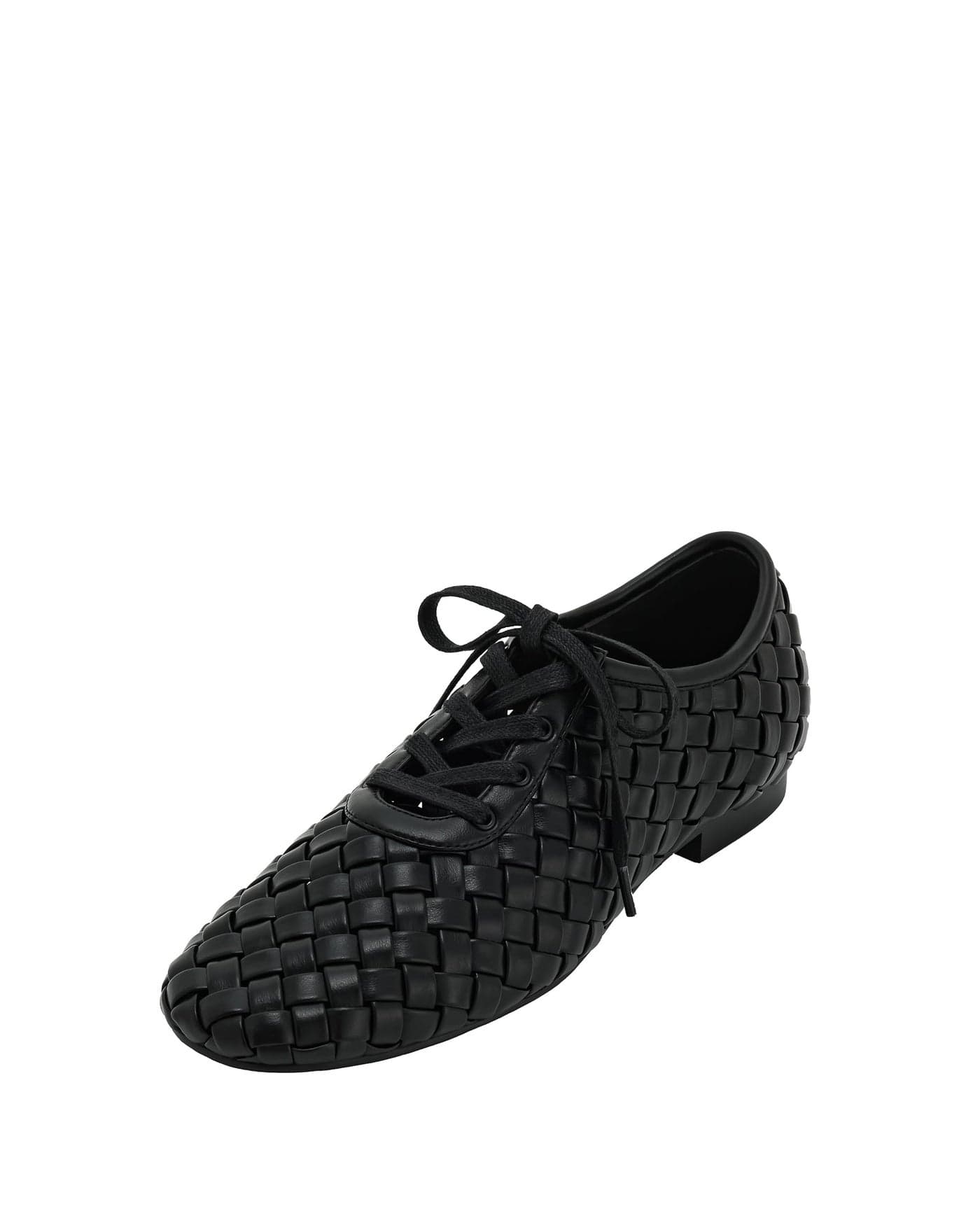 JW PEI Womens Kayla Weave Strap Flat Shoes Black