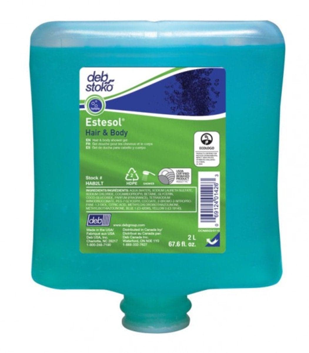 2 Liter Refill Blue Estesol Pleasant Scented Hair And Body Shower Gel