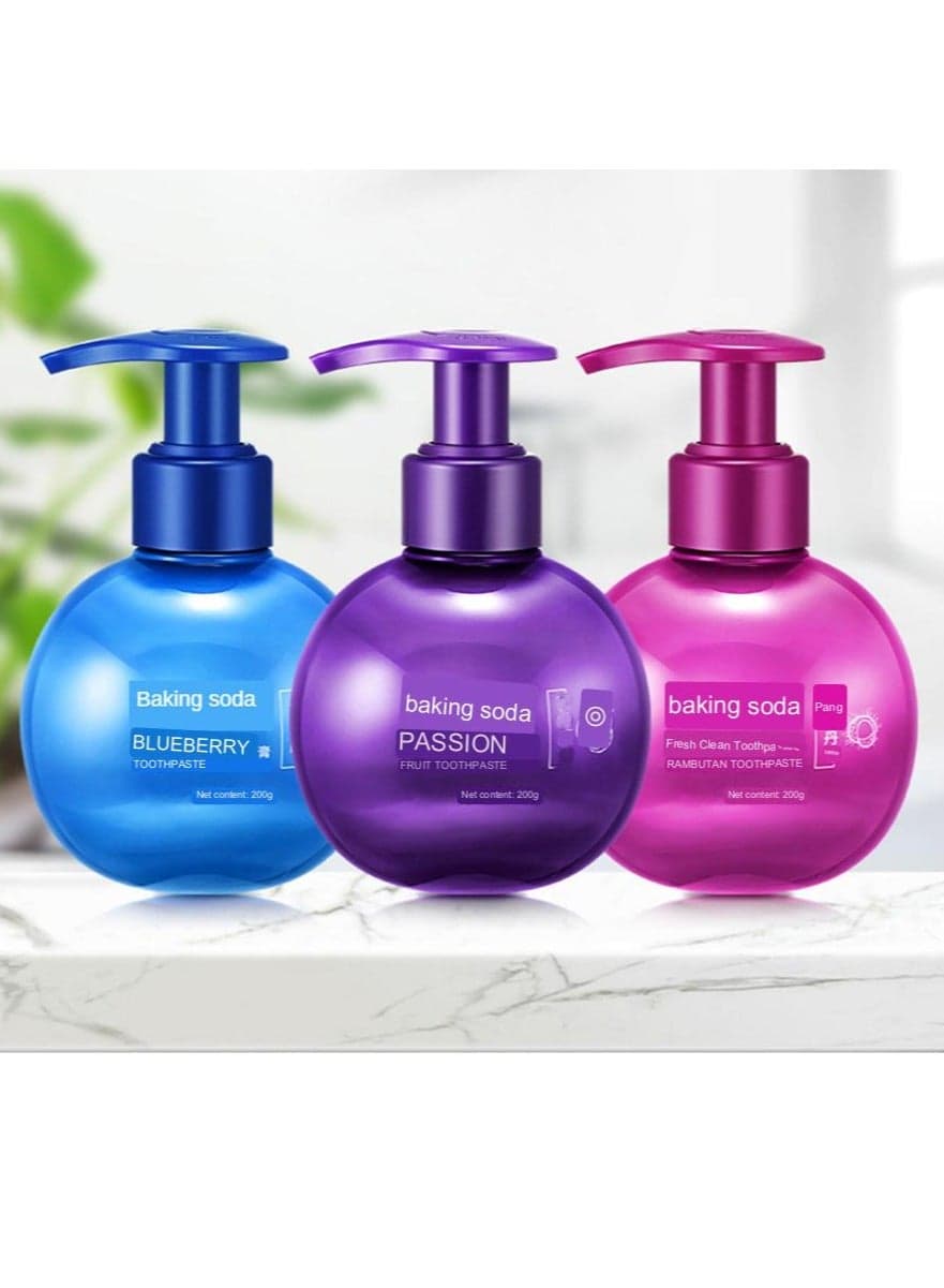 Magical Baking Soda Toothpaste Teeth Whitening Cleaning Hygiene Oral Care Fruit Teeth Random Colour