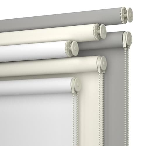 No Drill No Tools 100 Blackout Roller Shade UV Protection EasyCare Fabric Roller Blind for Windows Doors Pull Down Window Shade White 235 W x 75 H