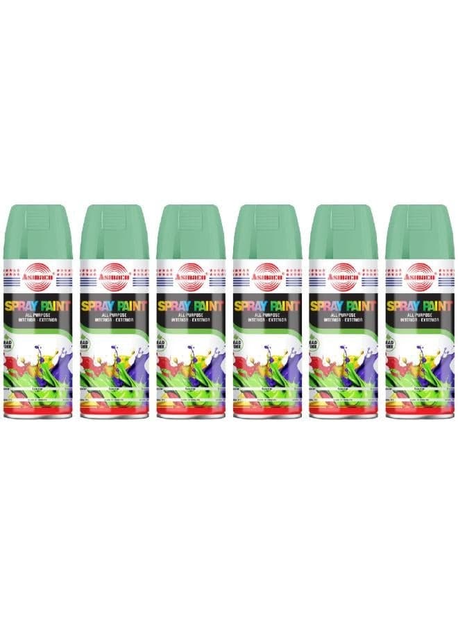 Asmaco Spray Paint - Light Green - 400 Ml - Set of 06