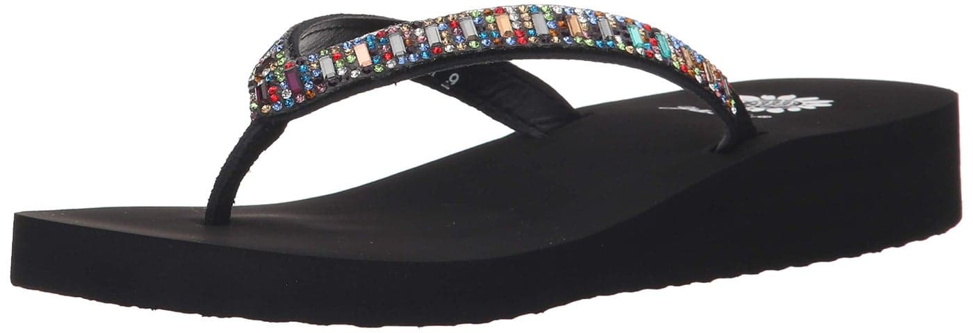 Yellow Box Women's Zemily Sandal, black/multi, 11 Medium US