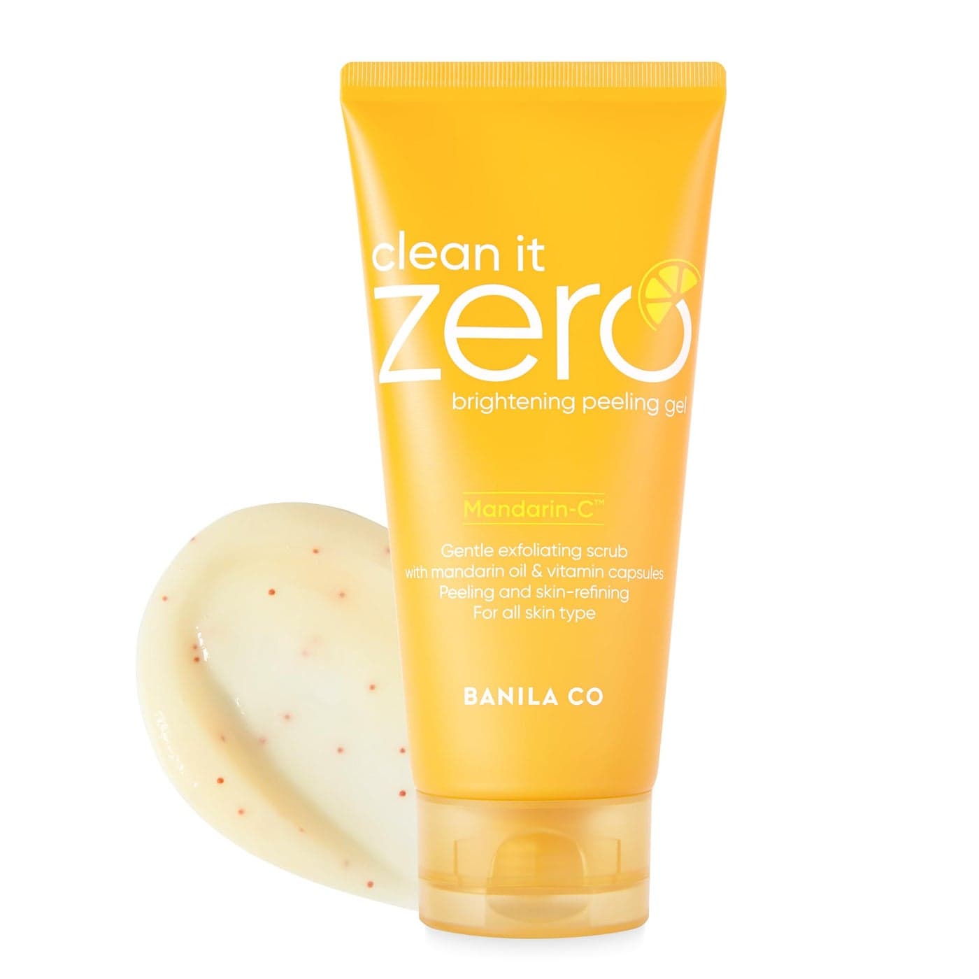 BANILA CO Clean it Zero Brightening Peeling Gel Gentle Exfoliating Scrub with Mandarin Orange Extract Korean Skincare for Smooth Radiant Skin 120ml 405 floz