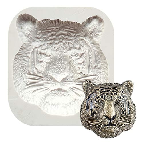 Tiger Head Fondant Molds, Animals tiger Silicone chocolate mold Candy silicone mold Cake decoration tool by Runloo
