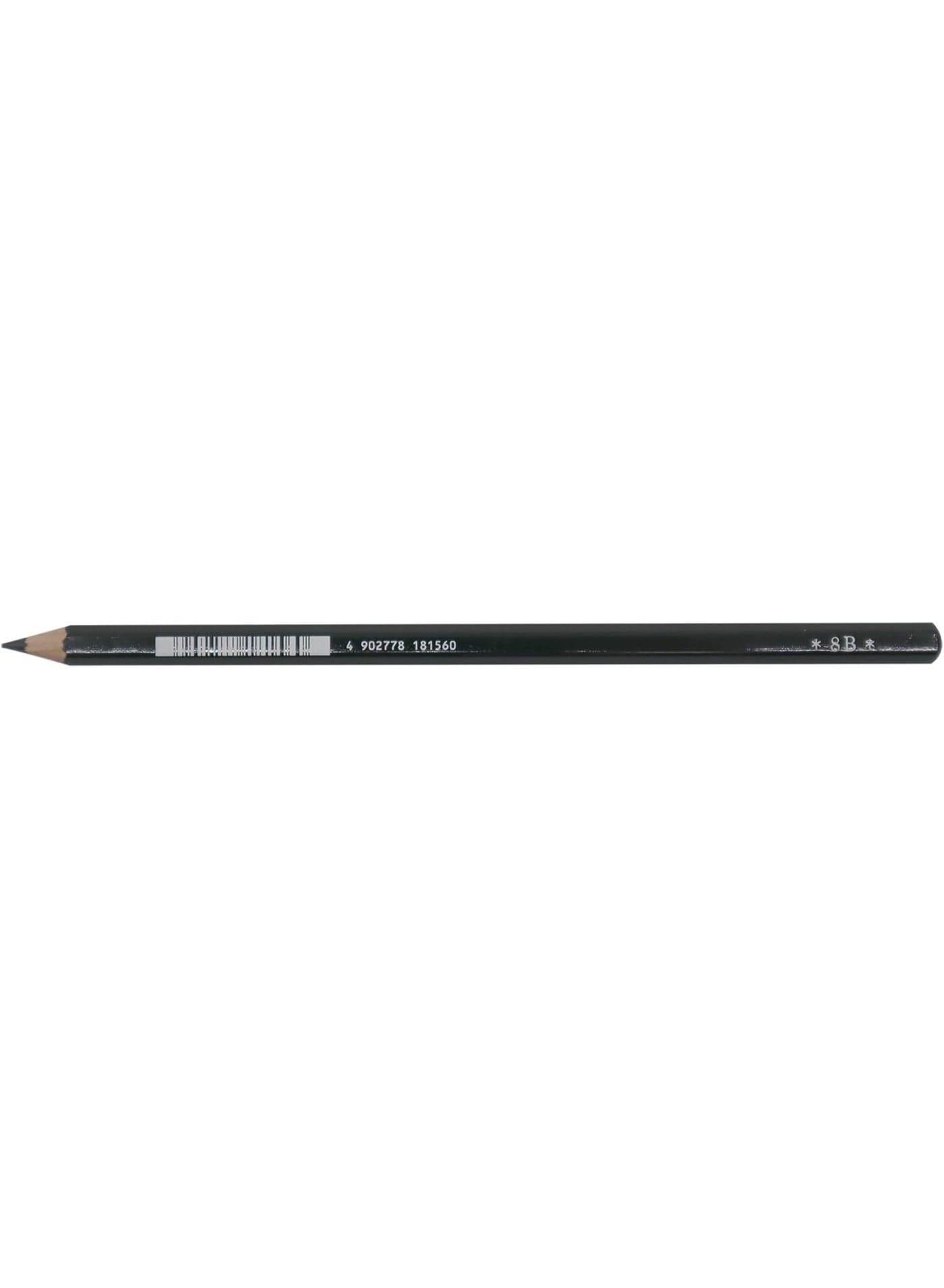 Mitsubishi UNI 9800DX Graphite Pencil 8B, Ultra Soft Extra Dark Drawing Pencil for Shading, Sketching & Fine Art (Pack of 1)