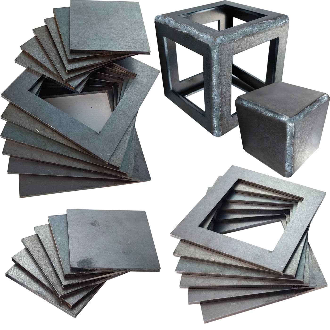 Welding Practice Kit 24 PCS Premium Welding Coupons 11 Gauge 32 Inch Square Steel Welding Plate For novice at welding A36 Steel Plate Welding Practice Kit