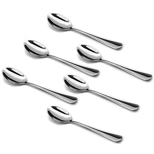 Wesdxc56 Demitasse Espresso Spoons Mini Coffee Spoon 47 Inches Stainless Steel Small Spoons for Dessert Set of 6