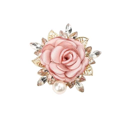 Brooch Pin for Women, Saree Brooch for Women, Elegant Floral Design for Weddings, Parties, and Formal Occasions, Pink Rose Decorative Pin for Ethnic and Western Outfits
