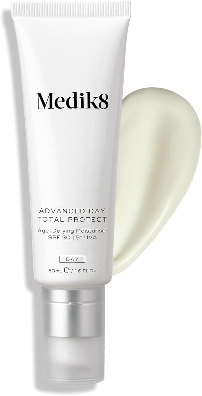 Medik8 Advanced Day Total Protect SPF 30 Face Moisturiser Hydrating NonGreasy UVA Protection Lightweight Suncreen Moisturiser 50ml