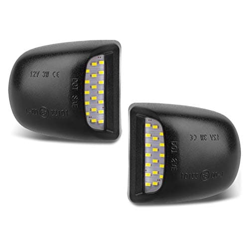 RUXIFEY License Plate LED Lights Tag Light Lamp Compatible with Silverado Suburban Tahoe GMC Sierra 1500 2500 3500 HD Escalade EXT, 6000K White, Pack of 2