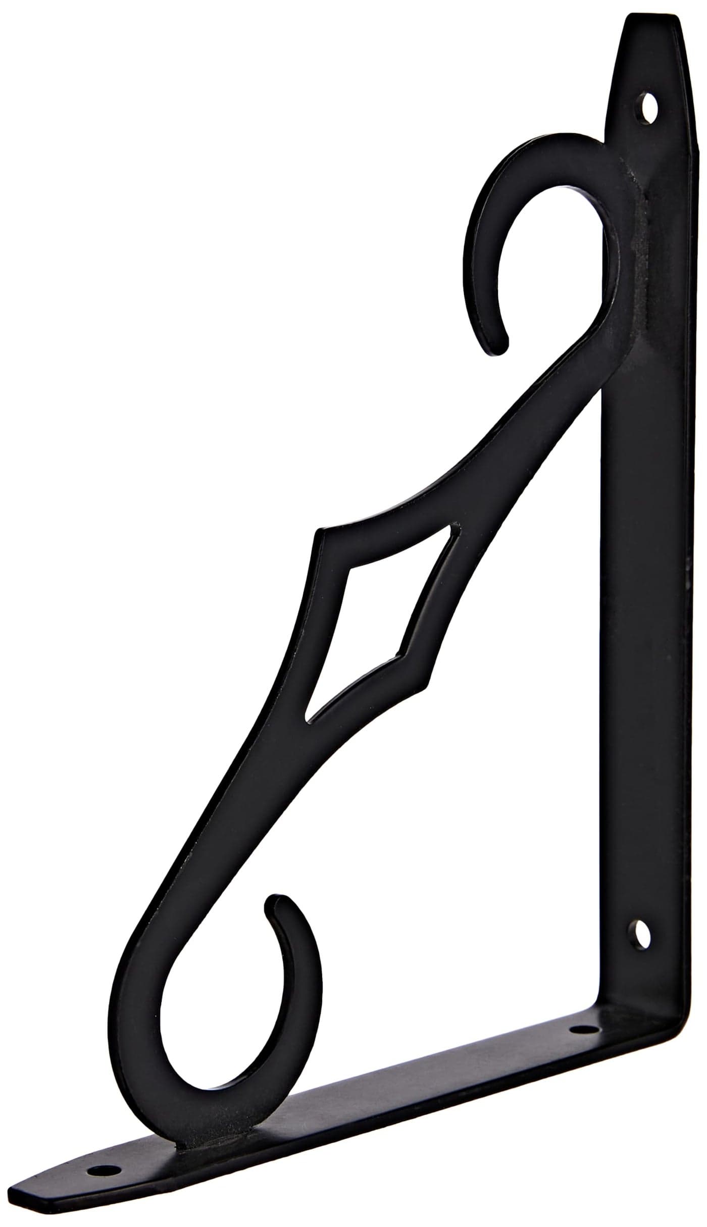 Knape Vogt John Sterling Colonial Style Decorative Shelf Bracket 7Inch Black RP00907BK