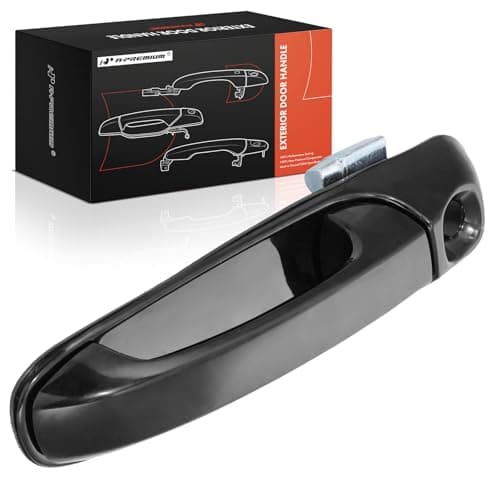 APremium Front Driver Side Exterior Door Handle with Keyhole Compatible with Dodge Ram 1500 20022008 Ram 2500 20032009 Ram 3500 20032010 Ram 4500 5500 Dakota Mitsubishi Raider Smooth Black