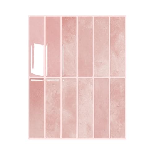 DAGOU Peel and Stick Backsplash 3D Wall Tiles,Self-Adhesive,Oil Proof,Waterproof, Removable Wall Panels for Kitchen & Bathroom,Modern Design, Easy Install (10.7ft,12x9 inch,14 Pack) (Pink)