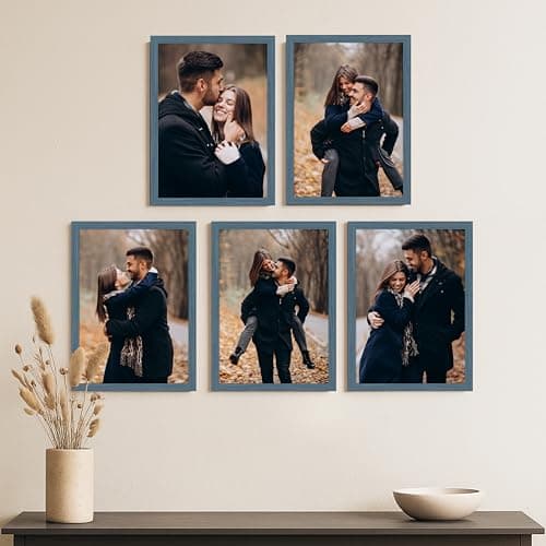 Art Street A4 Size Photo Frame For Wall Set of 5 Blue Picture Frame For Home and Office Decoration, Size -8x12 Inches