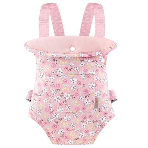 GAGAKU Baby Doll Carrier for Little Girls Doll Accessories for Toddlers 13 Kids Toy Baby Dolls Sling Carrier Pink Helleborus
