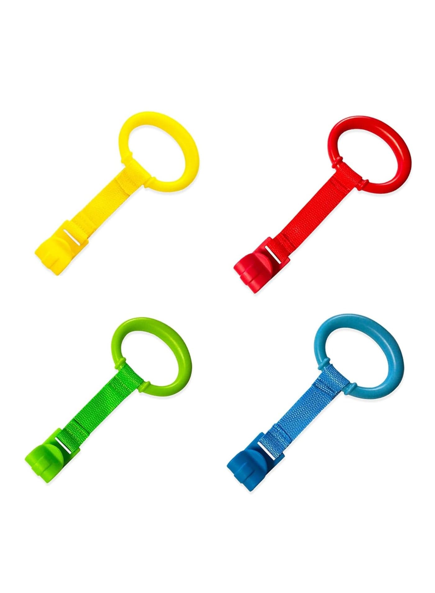 Baby Pull up Rings,Standing Walker Crib Tool 4 Pieces playpen Crib Hook Ring Help Baby Stand Universal Walking Training Tool
