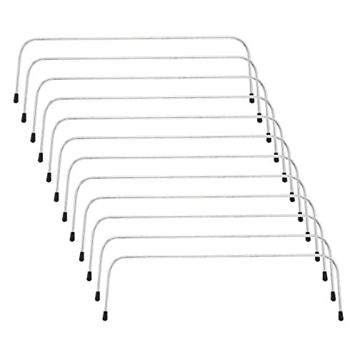 PH PandaHall 5 Pairs 10 Inch Iron Internal Wire Frame for DIY Lunch Bag Retreat Bag Backpack HnadBag Making, Platinum