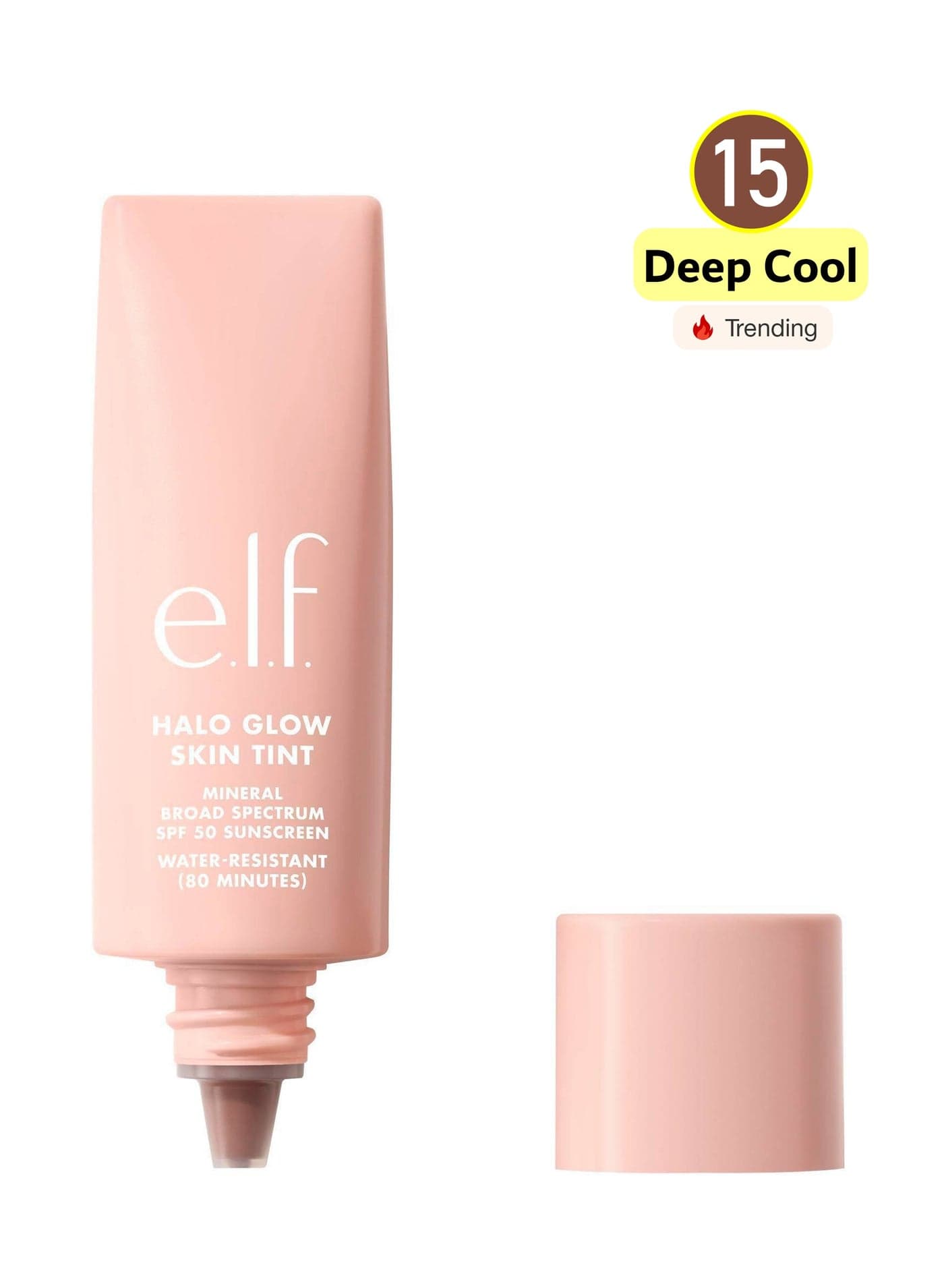 Halo Glow Skin Tint Light Coverage Foundation - Mineral SPF 50 - 15 Deep Cool