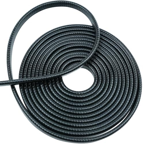 IVWFU 165FT5M Car Door Edge Guards UShaped Trim Edge Protector with Builtin Metal Clips Scratch and Ding Protection for Cars and Trucks Black