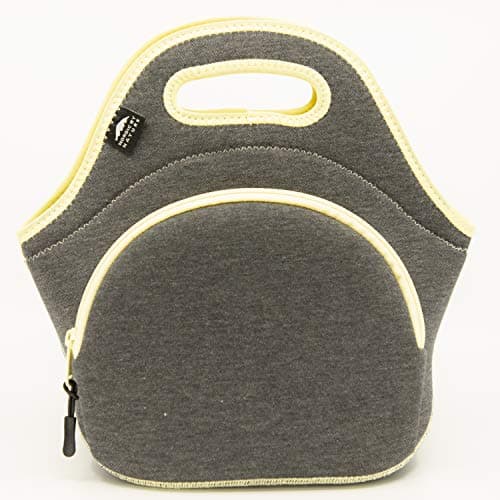 Nordic By Nature Lunch Bags For Women & Lunch Boxes For Kids Premium Insulated Lunch Box Extra Thick Neoprene, Soft Cotton Feel, Premium Stitching, Outside Pocket, Washable (M) Yellow