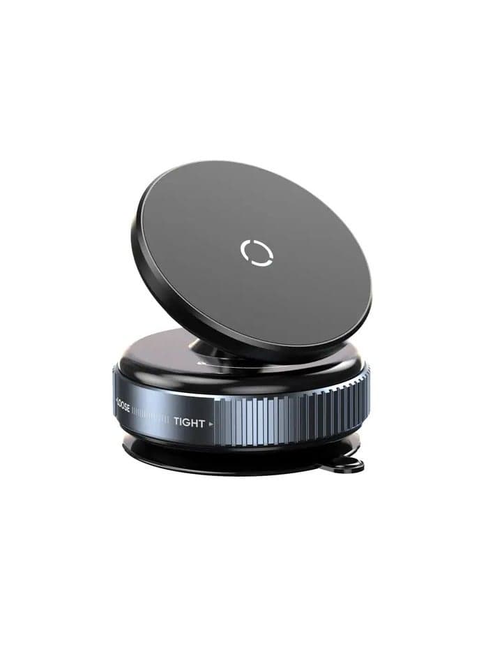 Magnetic Phone Holder; 360 Degree Rotating Magnetic Electric Phone Holder; Hands-Free Car Phone Holder; Double-Sided Phone Holder Compatible with Car Dashboard; Smooth Surface in Black