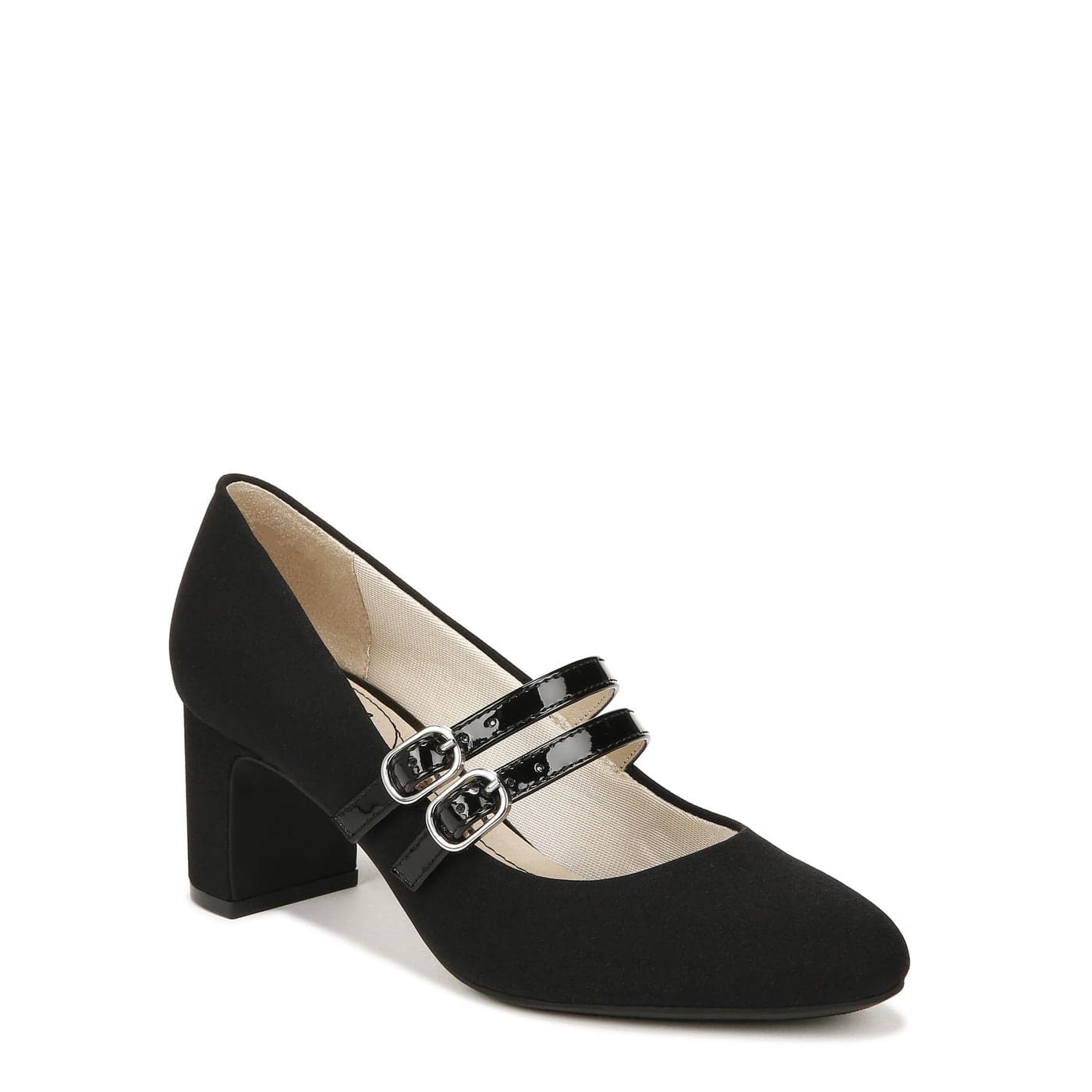 LifeStride Womens True Block Heel Mary Jane Dress Shoe Black 8 M