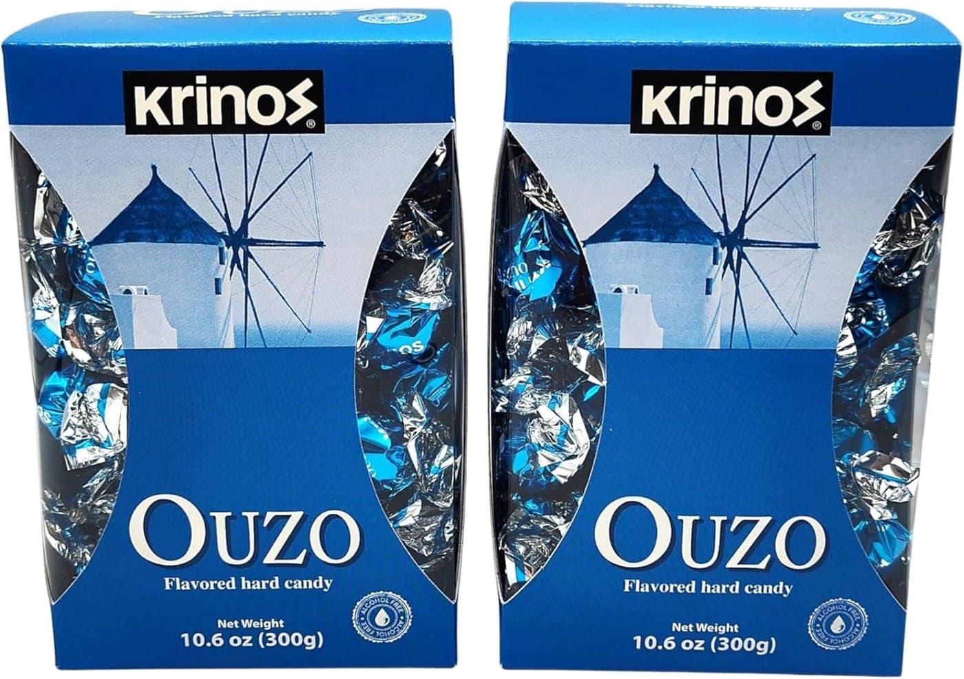 Krinos Ouzo Licorice Flavored Hard Candy - 10.6oz (2 Pack)