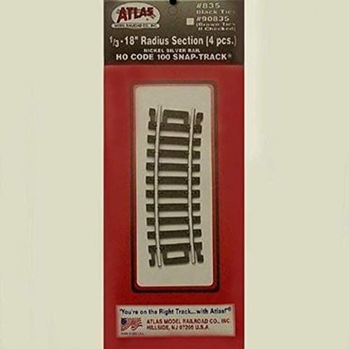 Code 100 Nickel Silver 1318 Radius SnapTrack 6Bx HO Scale Atlas Trains